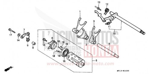 BARILLET DE SELECTION XRV750P de 1993